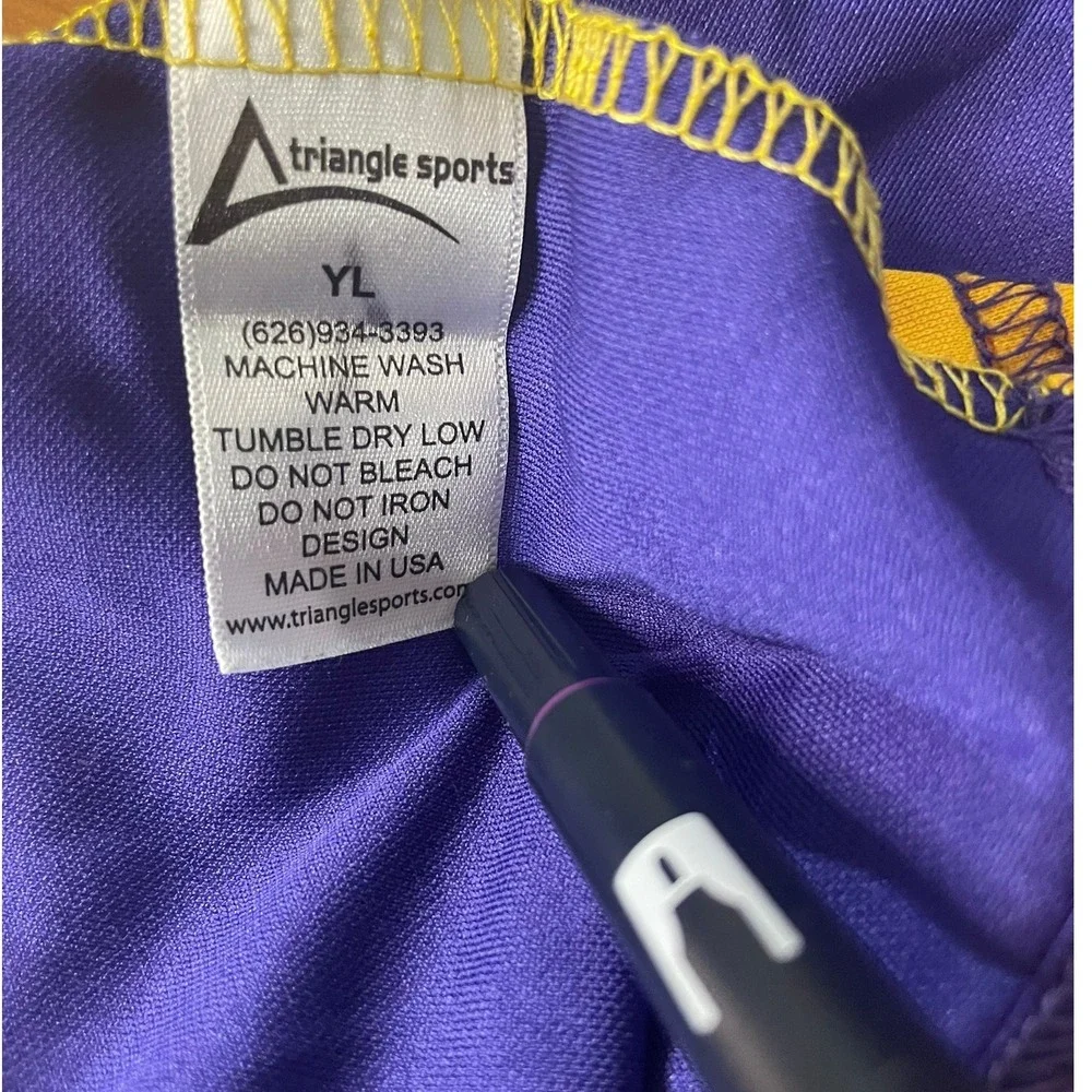 Lakers Bogdonavich 11 Basketball Jersey Purple Gold Reversible, Youth Large - Picture 6 of 6